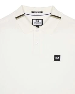 Weekend Offender Boman Long Sleeve Polo Shirt Winter White -Warm Knit Wear Sales POAW23 23 BOMAN WINTER WHITE 2305