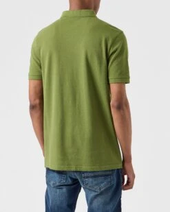Weekend Offender Caneiros Polo Shirt Seaweed Green -Warm Knit Wear Sales POAW2301 CANIEROS SEAWEED 0179 MODEL