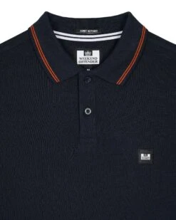 Weekend Offender Colombi Polo Shirt Navy -Warm Knit Wear Sales POAW2311 COLOMBI NAVY 3838