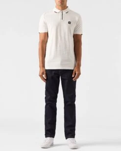 Weekend Offender Rivas Polo Shirt Winter White 8 Weekend Offender Rivas Polo Shirt Winter White -Warm Knit Wear Sales POAW2312 RIVAS WHITE 0598 MODEL