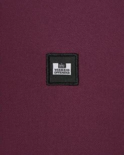 Weekend Offender Schooling Polo Shirt Deep Plum -Warm Knit Wear Sales POAW2316 SCHOOLING DEEP PLUM 0933