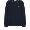 Weekend Offender Carola Long Sleeve Polo Shirt Navy/Blue House Check