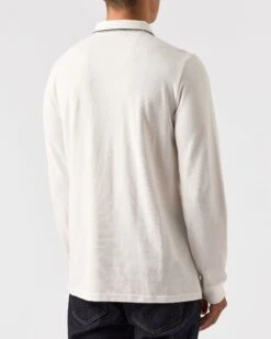 Weekend Offender Carola Long Sleeve Polo Shirt Winter White/House Check -Warm Knit Wear Sales POAW2318 CAROLA WINTER WHITE HOUSE CHECK 0117 MODEL