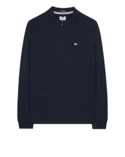 Weekend Offender Dice Long Sleeve Polo Shirt Navy