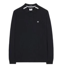 Weekend Offender Boman Long Sleeve Polo Shirt Black