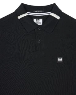 Weekend Offender Boman Long Sleeve Polo Shirt Black -Warm Knit Wear Sales POAW3223 BOMAN BLACK 0991