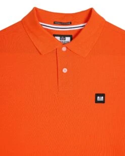 Weekend Offender Caneiros Polo Shirt Orange Fizz -Warm Knit Wear Sales POSS23 01 CANEIROS ORANGE FIZZ 1476