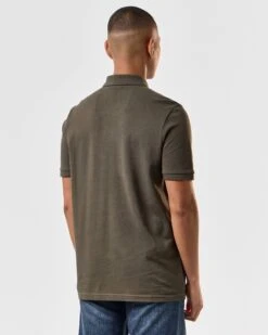 Weekend Offender Caneiros Polo Shirt Castle Green -Warm Knit Wear Sales POSS2401 CANEIROS CASTLE GREEN 3977 MODEL