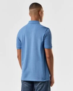 Weekend Offender Caneiros Polo Shirt Coastal Blue -Warm Knit Wear Sales POSS2401 CANEIROS COASTAL 3969 MODEL