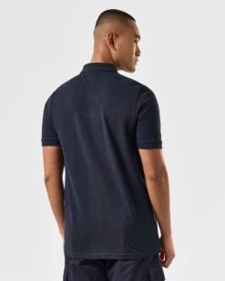 Weekend Offender Caneiros Polo Shirt Navy -Warm Knit Wear Sales POSS2401 CANEIROS NAVY 3861 MODEL