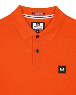 Weekend Offender Caneiros Polo Shirt Pure Orange -Warm Knit Wear Sales POSS2401 CANERIOS PURE ORANGE 7805