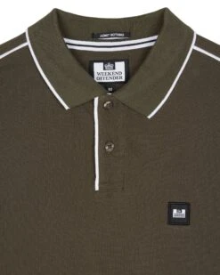 Weekend Offender Astola Polo Shirt Castle Green -Warm Knit Wear Sales POSS2402 ASTOLA CASTLE GREEN 10994