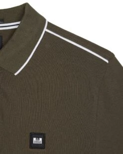 Weekend Offender Astola Polo Shirt Castle Green -Warm Knit Wear Sales POSS2402 ASTOLA CASTLE GREEN 10995