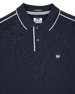 Weekend Offender Astola Polo Shirt Navy -Warm Knit Wear Sales POSS2402 ASTOLA NAVY 11784
