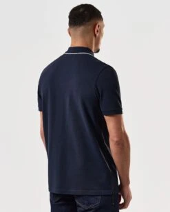 Weekend Offender Astola Polo Shirt Navy -Warm Knit Wear Sales POSS2402 ASTOLA NAVY 7228