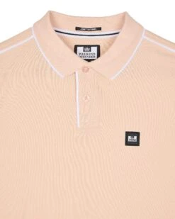 Weekend Offender Astola Polo Shirt Nectar Pink -Warm Knit Wear Sales POSS2402 ASTOLA NECTAR 10971