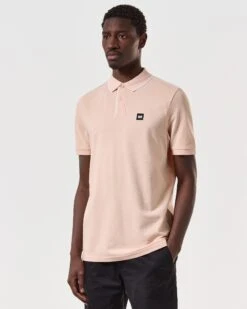 Weekend Offender Astola Polo Shirt Nectar Pink -Warm Knit Wear Sales POSS2402 ASTOLA NECTAR 6758