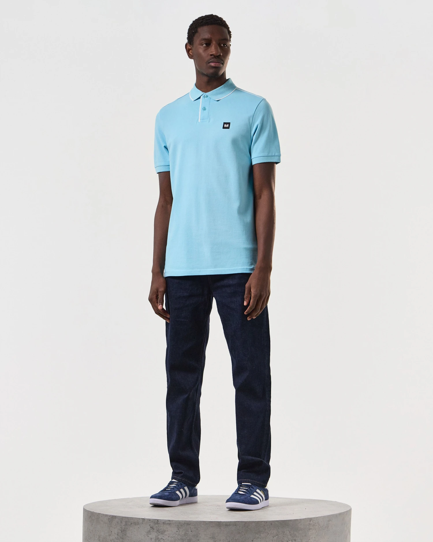 Weekend Offender Astola Polo Shirt Saltwater Blue 2 Weekend Offender Astola Polo Shirt Saltwater Blue - Image 2