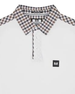 Weekend Offender Costa Polo Shirt White -Warm Knit Wear Sales POSS2405 COSTA WHITE 10883
