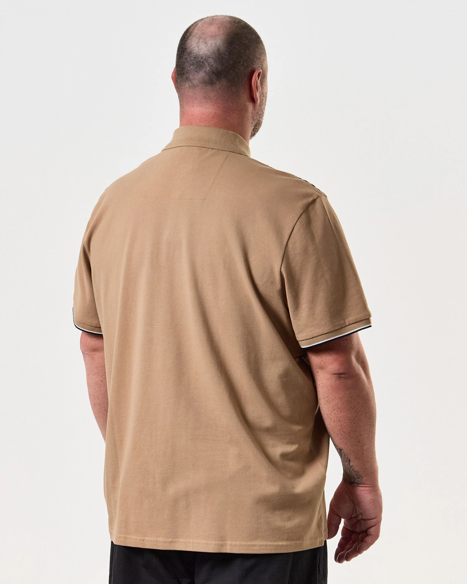 Weekend Offender Sakai Polo Shirt Cognac Brown - Plus Size 4 Weekend Offender Sakai Polo Shirt Cognac Brown - Plus Size - Image 4