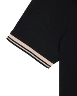 Weekend Offender Levanto Polo Shirt Black/Alabaster -Warm Knit Wear Sales POSS2408 LEVANTO BLACK 10871