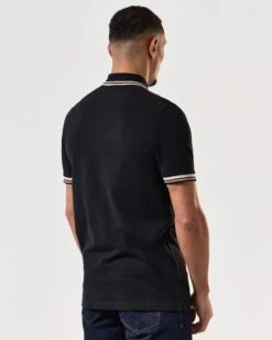 Weekend Offender Levanto Polo Shirt Black/Alabaster -Warm Knit Wear Sales POSS2408 LEVANTO BLACK 7233