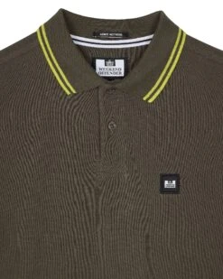 Weekend Offender Levanto Polo Shirt Castle Green/Limeish Green -Warm Knit Wear Sales POSS2408 LEVANTO CASTLE GREEN 10575WO