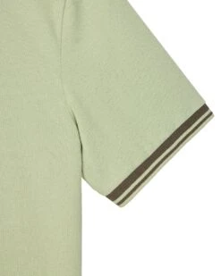 Weekend Offender Levanto Polo Shirt Pale Moss Green/Castle Green -Warm Knit Wear Sales POSS2408 LEVANTO PALE MOSS 10684