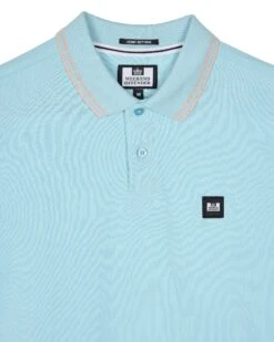 Weekend Offender Levanto Polo Shirt Saltwater Blue/Alabaster -Warm Knit Wear Sales POSS2408 LEVANTO SALTWATER 10688