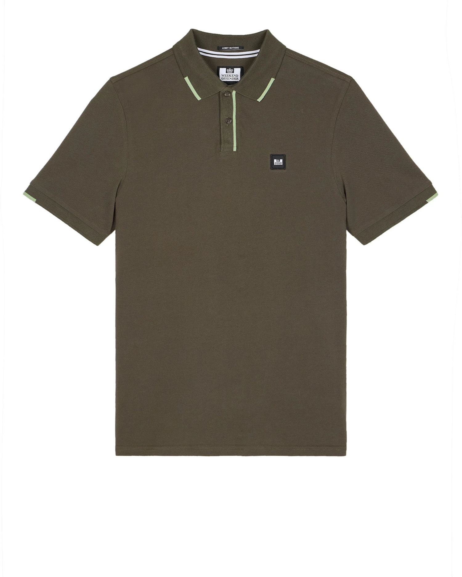Weekend Offender Rivas Polo Shirt Castle Green/Pale Moss Green 1 Weekend Offender Rivas Polo Shirt Castle Green/Pale Moss Green
