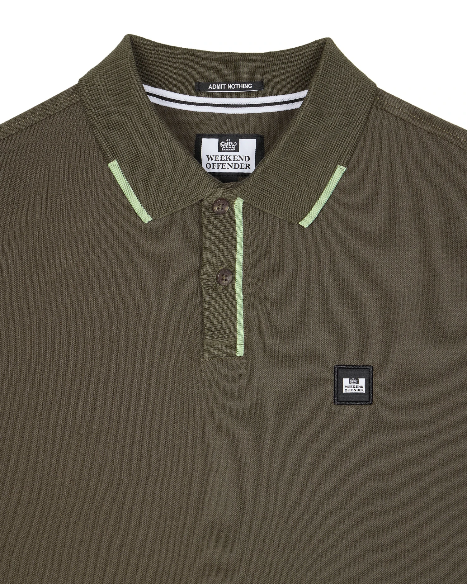 Weekend Offender Rivas Polo Shirt Castle Green/Pale Moss Green 5 Weekend Offender Rivas Polo Shirt Castle Green/Pale Moss Green - Image 5