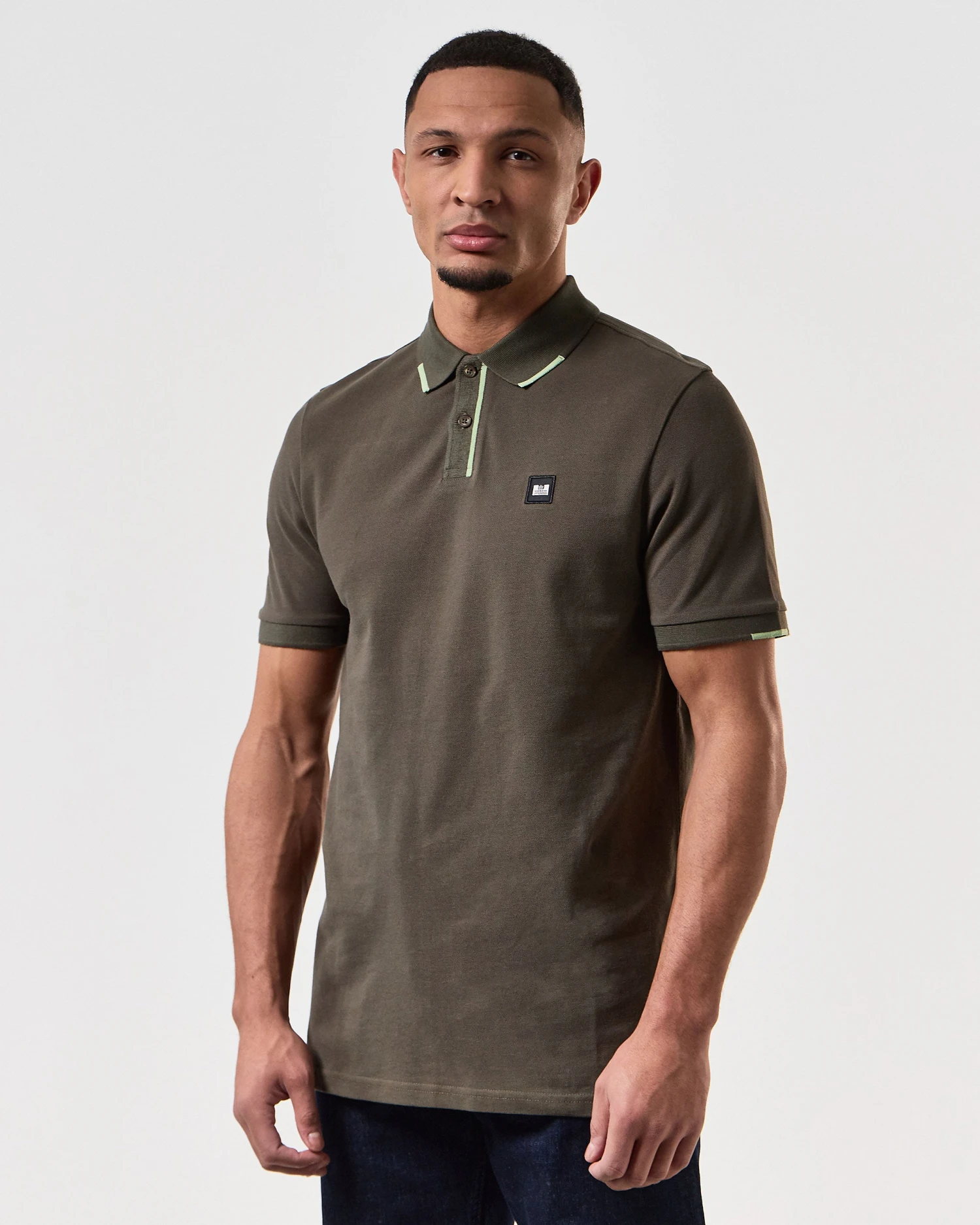 Weekend Offender Rivas Polo Shirt Castle Green/Pale Moss Green 3 Weekend Offender Rivas Polo Shirt Castle Green/Pale Moss Green - Image 3