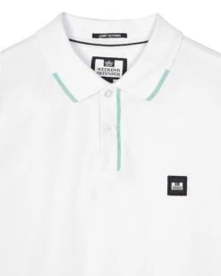 Weekend Offender Rivas Polo Shirt White/Celeste Blue 12 Weekend Offender Rivas Polo Shirt White/Celeste Blue -Warm Knit Wear Sales POSS2411 RIVAS WHITE 10730