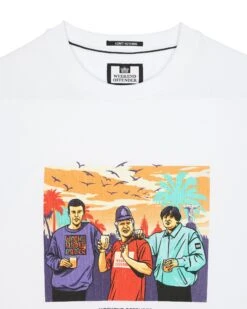 Weekend Offender Ronnie Graphic T-Shirt White -Warm Knit Wear Sales PTAW23 04 RONNIE WHITE 1963