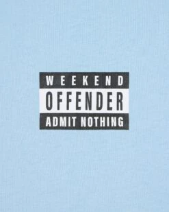 Weekend Offender Explicit Graphic T-Shirt Winter Sky Blue -Warm Knit Wear Sales PTAW2307 EXPLICIT WINTER SKY 6953