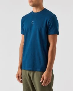 Weekend Offender Smile Graphic T-Shirt Juniper Blue -Warm Knit Wear Sales PTAW2314 SMILE JUNIPER 0464