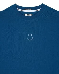 Weekend Offender Smile Graphic T-Shirt Juniper Blue -Warm Knit Wear Sales PTAW2314 SMILE JUNIPER6219