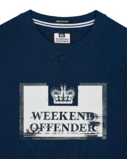 Weekend Offender Bonpensiero Graphic T-Shirt Juniper Blue -Warm Knit Wear Sales PTAW2316 BONPENSIERO JUNIPER 0079