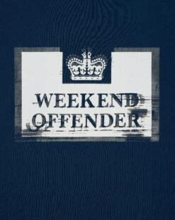 Weekend Offender Bonpensiero Graphic T-Shirt Juniper Blue -Warm Knit Wear Sales PTAW2316 BONPENSIERO JUNIPER 0080