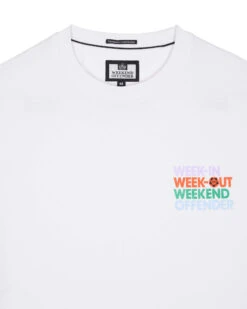 Weekend Offender Week In Week Out Graphic T-Shirt White -Warm Knit Wear Sales PTSS23 03 WEEK IN WEEK OUT WHITE 5598