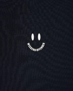 Weekend Offender Smile Graphic T-Shirt Navy -Warm Knit Wear Sales PTSS23 11 SMILE NAVY 5538