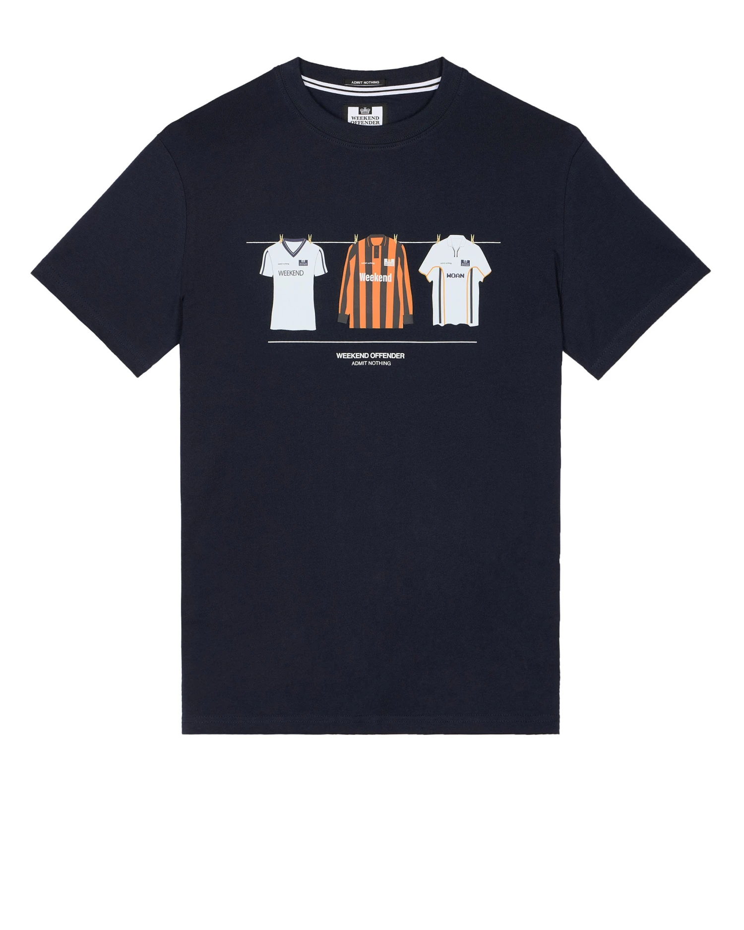 Weekend Offender Luton Shirts T-Shirt Navy 1 Weekend Offender Luton Shirts T-Shirt Navy