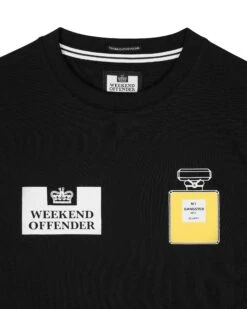 Weekend Offender Oban T-Shirt Black -Warm Knit Wear Sales PTSS23 OBAN BLACK 6983