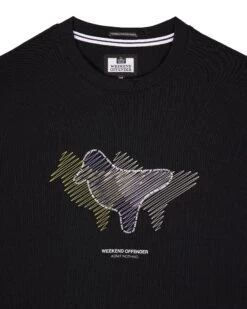 Weekend Offender Gabe Graphic T-Shirt Black -Warm Knit Wear Sales PTSS2307 GABE BLACK 6326