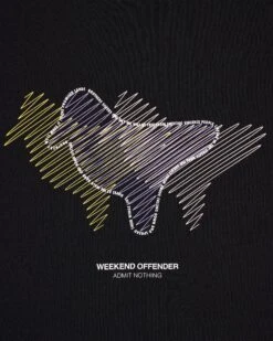 Weekend Offender Gabe Graphic T-Shirt Black -Warm Knit Wear Sales PTSS2307 GABE BLACK 6327