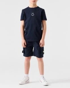 Weekend Offender Kids Mascia Cargo Shorts Navy -Warm Knit Wear Sales PTSS2311 KIDS SMILE NAVY KIDS STSS2305 MASCIA NAVY 6609