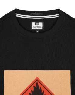 Weekend Offender Blue Lines Graphic T-Shirt Black -Warm Knit Wear Sales PTSS2403 BLUE LINES BLACK 7180 copy