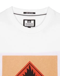 Weekend Offender Blue Lines Graphic T-Shirt White -Warm Knit Wear Sales PTSS2403 BLUE LINES WHITE 7180copy