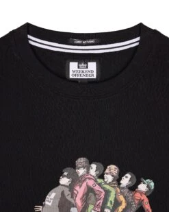 Weekend Offender Madness Graphic T-Shirt Black -Warm Knit Wear Sales PTSS2405 MADNESS BLACK 7157