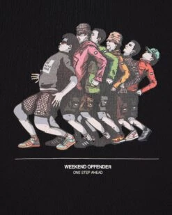 Weekend Offender Madness Graphic T-Shirt Black -Warm Knit Wear Sales PTSS2405 MADNESS BLACK 7158